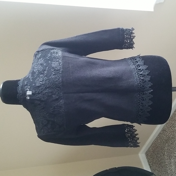 Ball of Cotton Black Laced Sweater gently loved - Picture 3 of 8